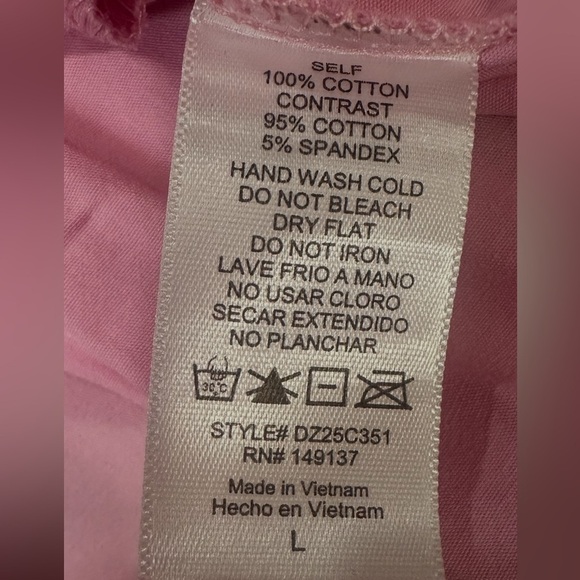 Double Zero Strapless Mini Dress Size Large Pink Pull On Flowy Skirt Stretch Top - Picture 9 of 12